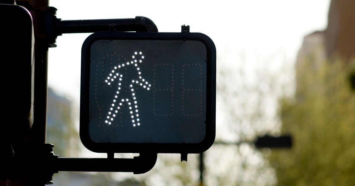 pedestrian on roadway